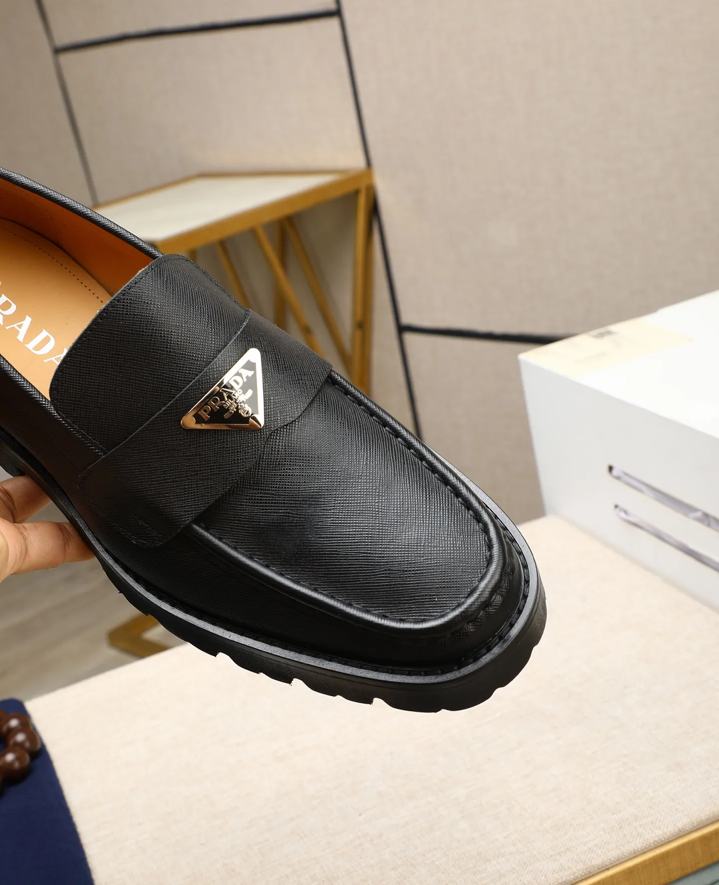 Men's men's shoes 💰540 (water-dyed cow leather) 📛📛PRADA high-end 20 counter latest model formal business leather shoes 👔 original version of the highest quality! Imported from Italy🇮🇹First layer calfskin fabric➕Cowhide lining Original outsole Formal size: 38➖45